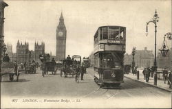 Westminster Bridge London, England Postcard Postcard