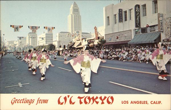 Greetings from Lil Tokyo Annual Nisei Week Parade Near the Civic Center Los Angeles California