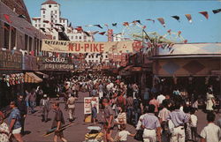 Holiday Crowds on the Nu-Pike Long Beach, CA Postcard Postcard Postcard