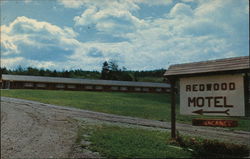 Redwood Motel & Restaurant Postcard