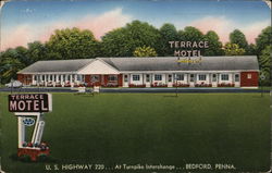 Terrace Motel Bedford, PA Postcard Postcard Postcard