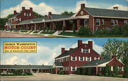 George Washington Motor Court Fredericksburg, VA Postcard Postcard Postcard