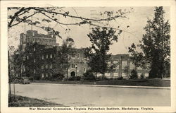 War Memorial Gymnasium, Virginia Polytechnic Institute Blacksburg, VA Postcard Postcard Postcard