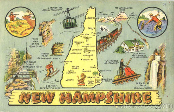 Tourist Map of New Hampshire