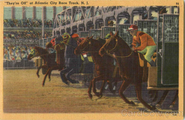 They're Off At Atlantic City Race Track New Jersey