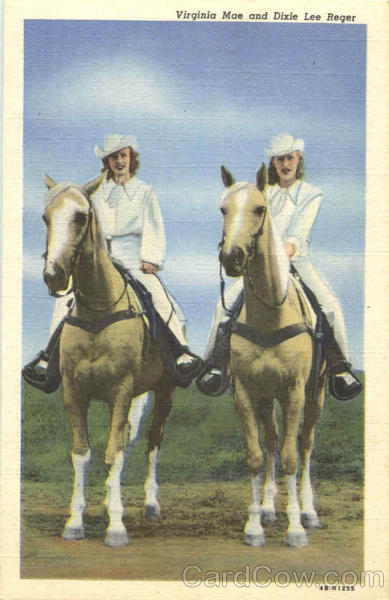 Virginia Mae And Dixie Lee Reger Cowboy Western