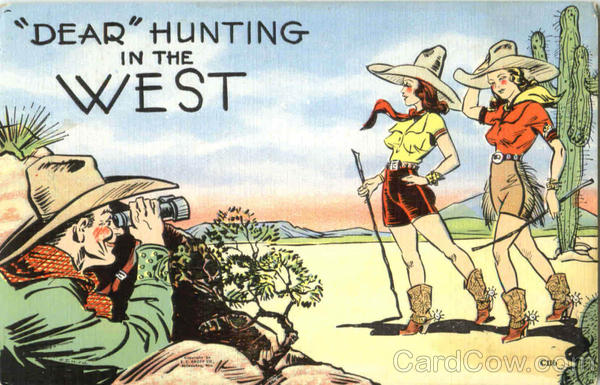 Dear Hunting In The West Cowboy Western