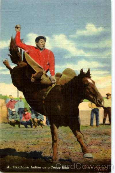 Rodeo Oklahoma Indian On A Texas Hoss Rodeos