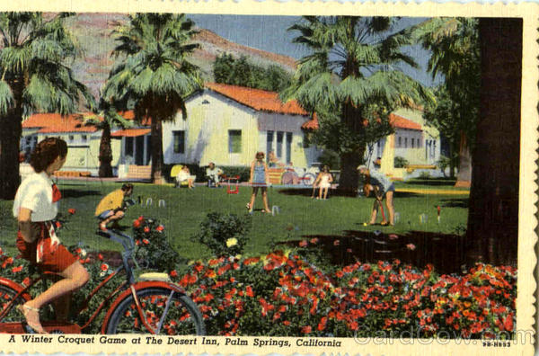 A Winter Croquet Game At The Desert Inn Palm Springs California