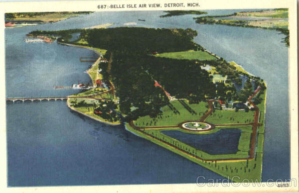 Belle Isle Air View Detroit Michigan