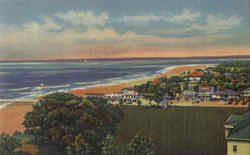 Bird's Eye View Of St. Simons Village Postcard