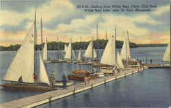 Sailing From White Bear Yacht Club Dock White Bear Lake Postcard