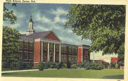 High School Dover, DE Postcard Postcard