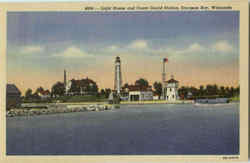 Light House And Coast Guard Station Sturgeon Bay, WI Postcard Postcard