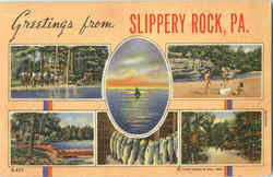 Greetings From Slippery Rock Pennsylvania Postcard Postcard