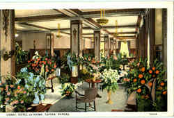 Lobby Hotel Jayhawk Postcard