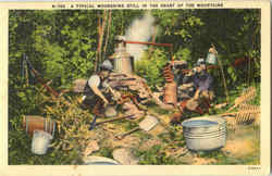 Typical Moonshine Still Heart of the Mountains Postcard