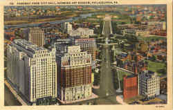 Parkway From City Hall Philadelphia, PA Postcard Postcard