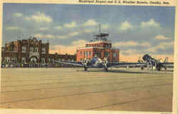 Municipal Airport And U. S. Weather Bureau Omaha, NE Postcard Postcard