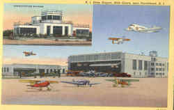 R. I. State Airport, Hills Grove Providence, RI Postcard Postcard