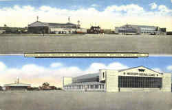 Municipal Hangar Executive Bldg.& National Guard Hangar, Key Field Postcard