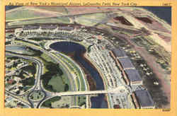 Air View Of New York's Municipal Airport, LaGuardia Field Postcard