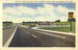 Scene Along The Turner Turnpike Scenic, OK Postcard Postcard