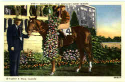 Whirlaway 1941 Kentucky Derby Winner Horses Postcard Postcard
