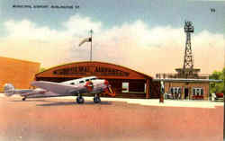 Municipal Airport Burlington, VT Postcard Postcard