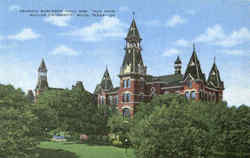 Georgia Burleson Hall And Old Main Baylor University, Baylor University Postcard