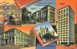 Chicago Public Libraries Illinois Postcard Postcard