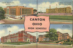 High Schools Canton, OH Postcard Postcard