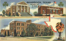 Entrance City To Texas Shamrock, TX Postcard Postcard