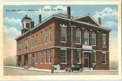 City Hall And Fire Station No. 1 Yazoo City, MS Postcard 