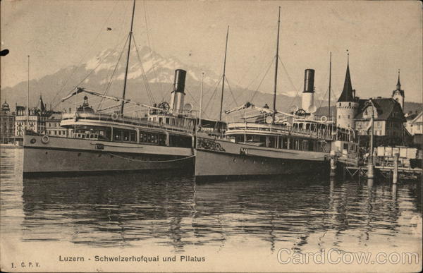 Schweizerhoquai und Pilatus Lucerne Switzerland