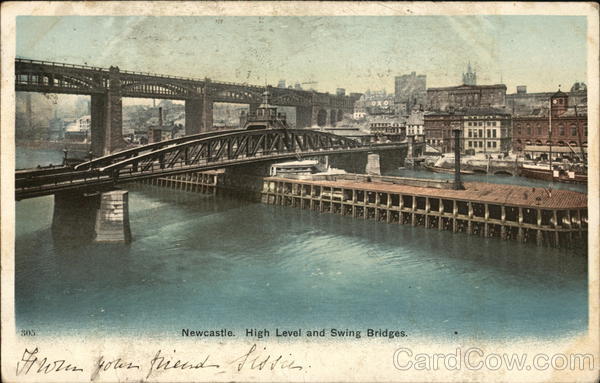 High Level and Swing Bridges Newcastle-on-Tyne England