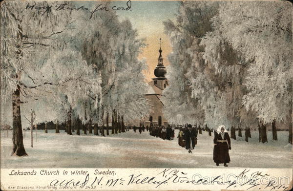 Leksands Church in Winter Sweden