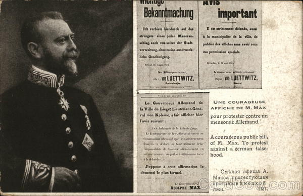 Une Courageuse Affiche de M. Max Liege Belgium