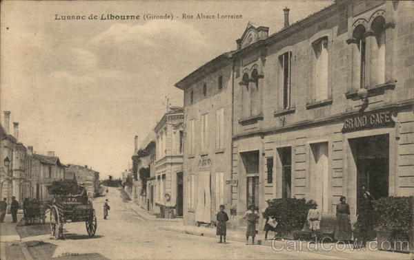 Rue Alsace Lorraine Lussac de Libourne France