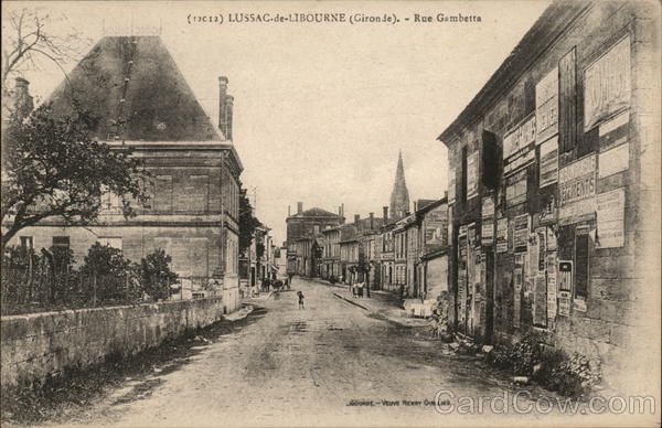 Rue Gambetta Lussac-de-Libourne France