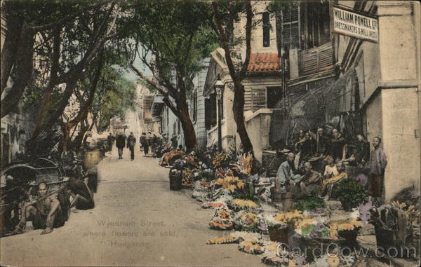 Wyndham Street - Flower Market Hong Kong China