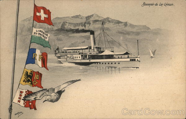 Souvenir du Loc Leman (Lake Geneva) Switzerland