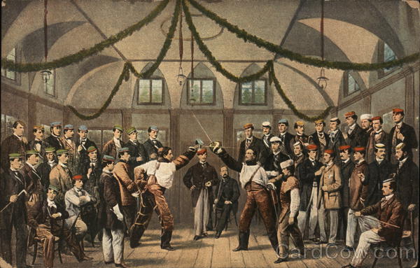 Heidelberg - Mensur auf der Hirschgasse. Germany