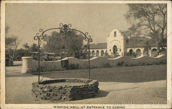 Wishing well at Entrance ot Casino Tijunan Hot Springs Mexico