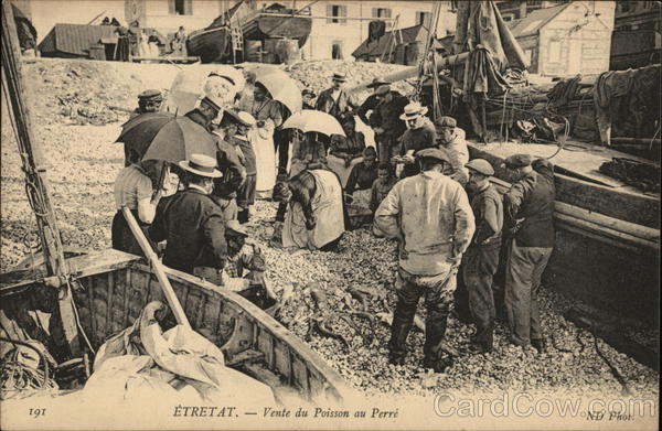 Étretat - Vente du poisson au Perrè France