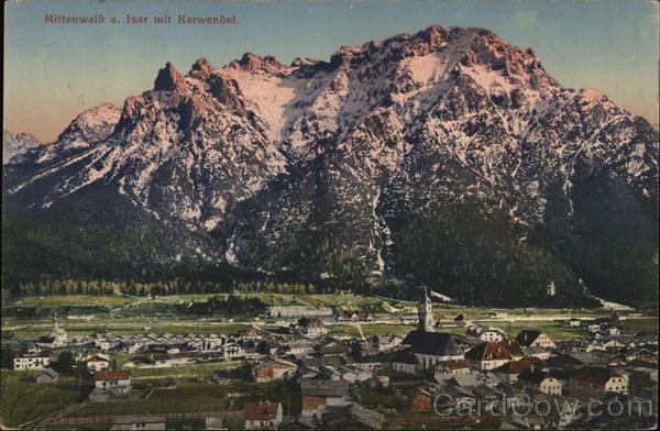 Mittenwald a. Isar mit Karwendei Germany