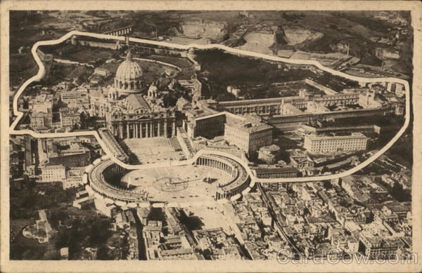 Aerial View of Vatican City Rome Italy