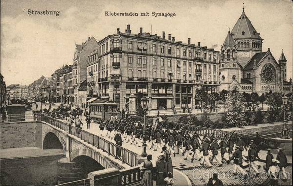 Strassburg. Klloberstaden mit Synagoge Strasbourg France