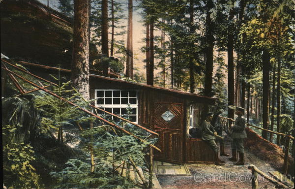 Kriegsbilder aus den Vogesen. Unter schutzenden Felsen France