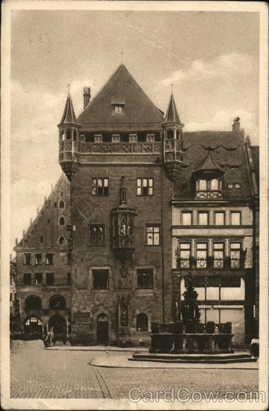 Nassauerhaus mit Tugendbrunnen Nuremberg Germany
